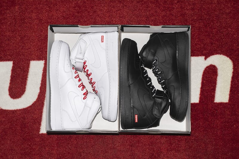 슈프림 x 나이키 에어 포스 1 미드 출시