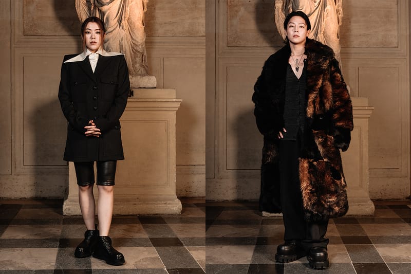 맥퀸 2025 봄, 여름 쇼에 참석한 황소윤과 우성