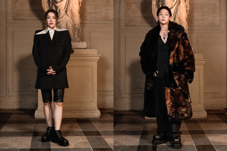 맥퀸 2025 봄, 여름 쇼에 참석한 황소윤과 우성