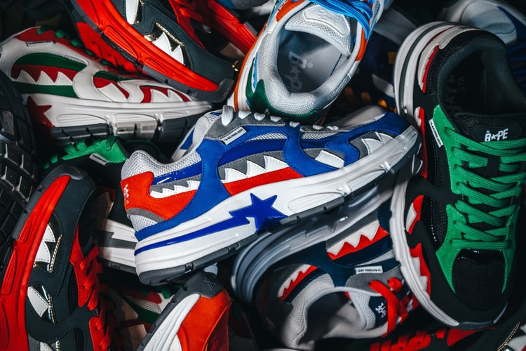 샤크 후디 20주년 기념 베이프 샤크 스타 스니커 출시