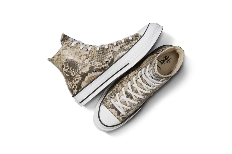 스투시 x 컨버스 스네이크 스킨 척 70 출시