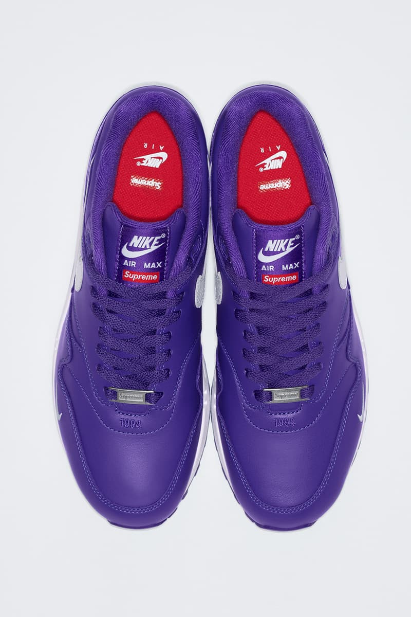 슈프림 x 나이키 에어 맥스 1 협업 출시 정보