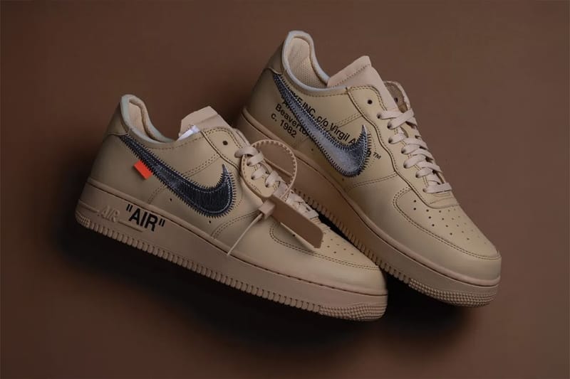 오프 화이트 x 나이키 에어 포스 1 로우 ‘세서미’ 정식 발매