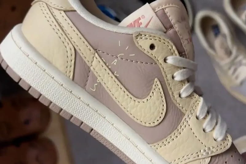 트래비스 스콧 x 에어 조던 1 ‘페일 바닐라’ 샘플 공개