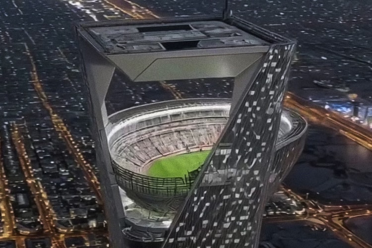 사우디아라비아가 하늘에 떠 있는 초대형 스타디움 계획을 공개했다