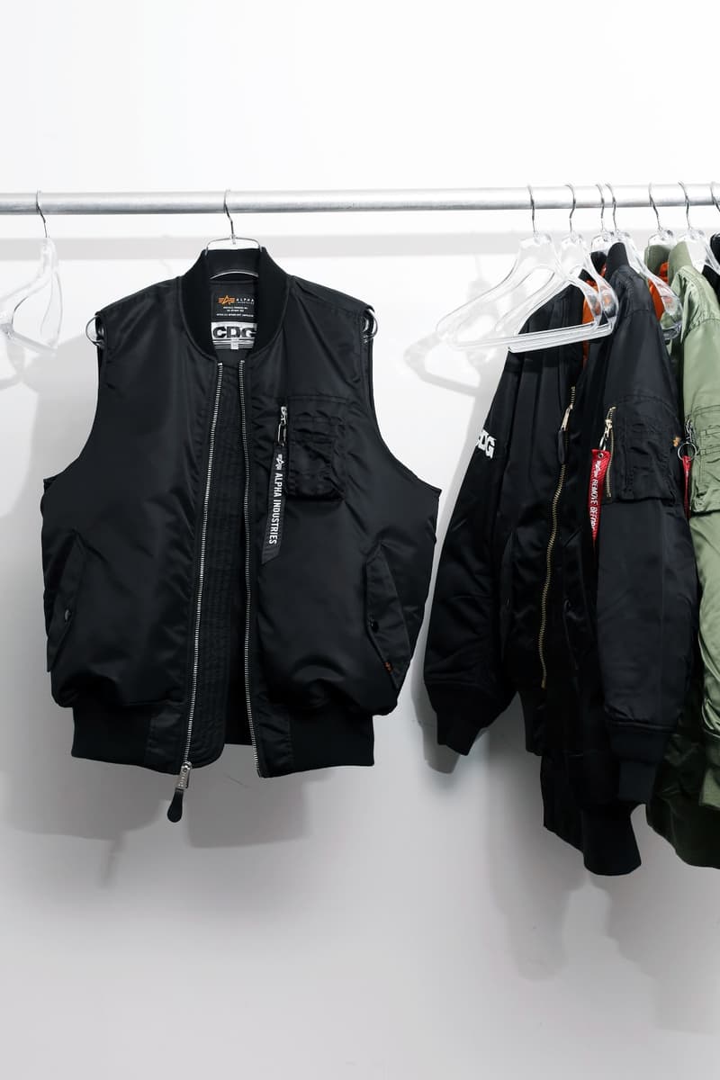 CDG x 알파 인더스트리 ‘MA-1’ 베스트 출시