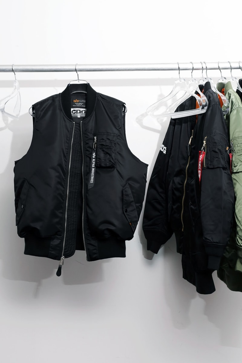 CDG x 알파 인더스트리 ‘MA-1’ 베스트 출시