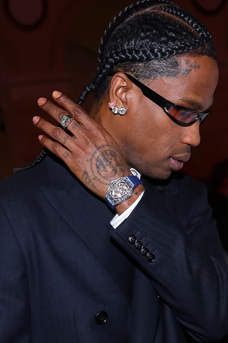 Wrist Check: 트래비스 스캇이 에르메스 컬렉션에서 착용한 리차드밀 ‘RM 75-01 플라잉 투르비용 사파이어