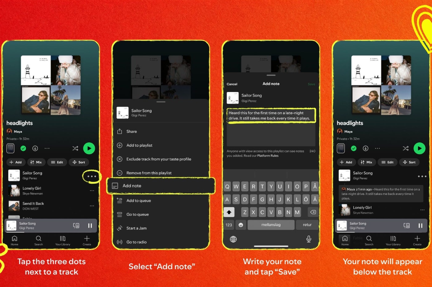 Spotify, 인앱 음악 저널링 위한 새 ‘User Notes’ 기능 출시