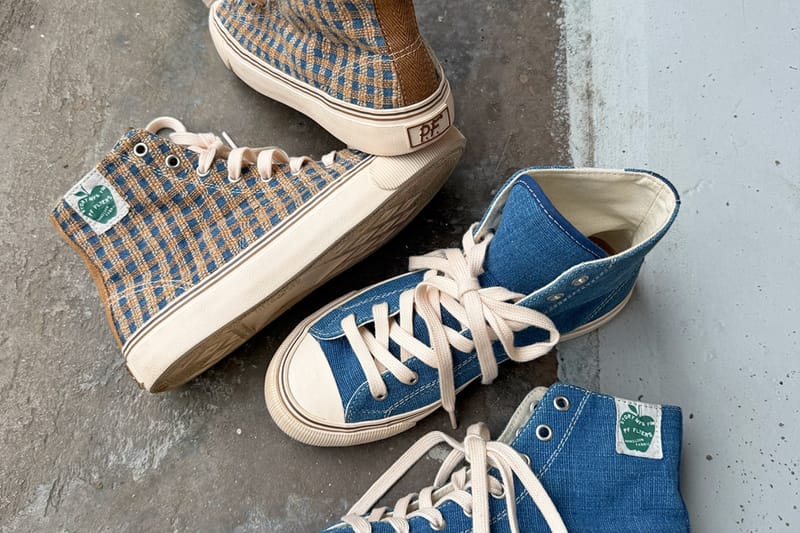 Story mfg와 PF Flyers, 손으로 짜고 천연 염색한 원단으로 재해석한 All-American 하이톱