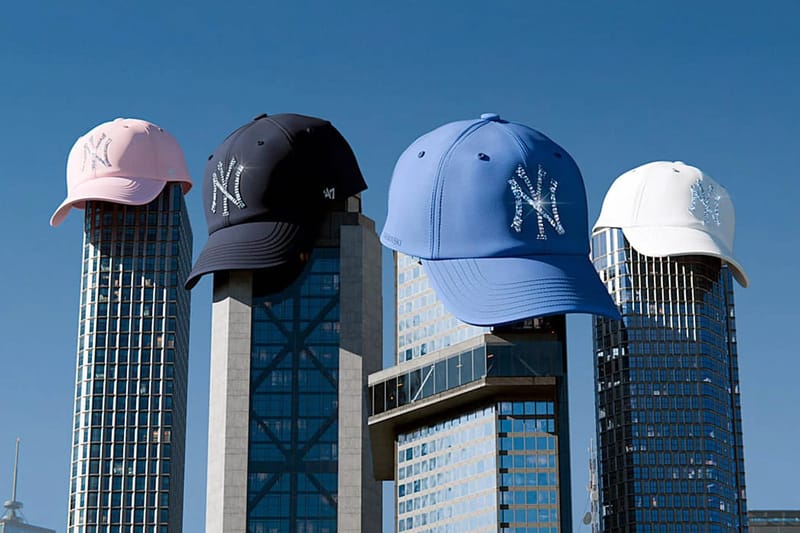 Swarovski x 47 x MLB Crystal “NY” Cap: 130th Anniversary Flex na May Totoong Cut-Stone Craft