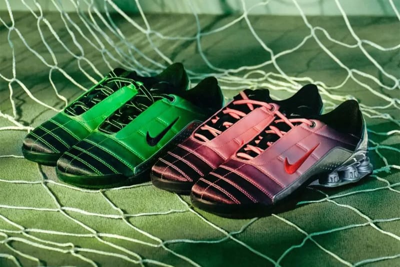 Forget-me-nots binibigyang-bagong buhay ang Nike T90 Shox Magia sa dalawang makukulay na gradient