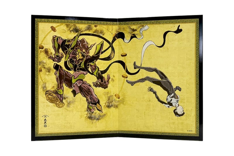 Ipinapakita Muli ng mga Handcrafted ‘Neon Genesis Evangelion’ Folding Screen ang Isang Obra Maestra ng Japan noong Ika-17 Siglo