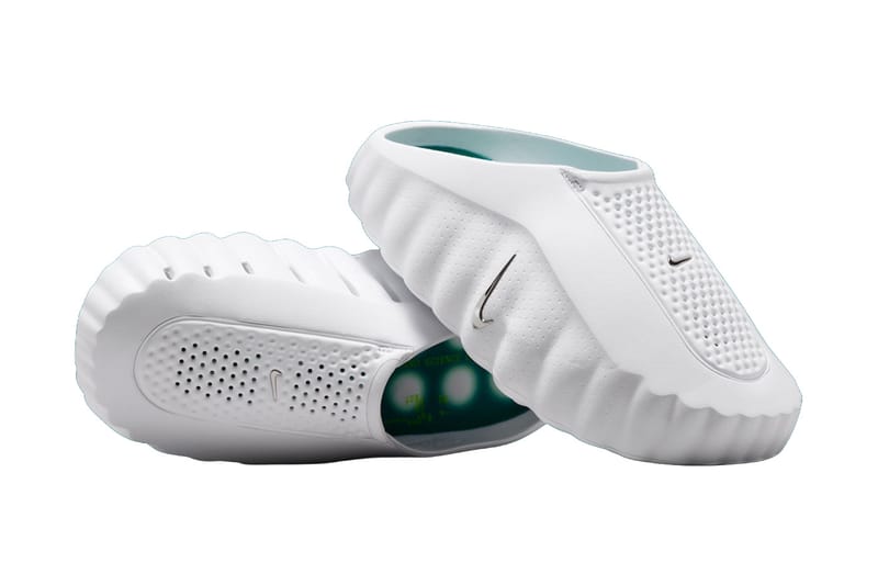 Halos all‑white ang Nike Mind 001 sa “White/Metallic Silver”