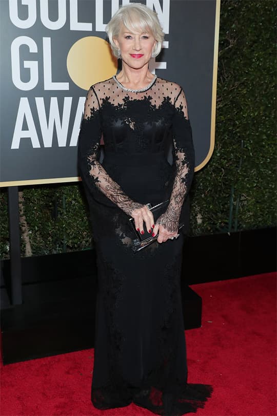 2018 第75 屆金球獎 女星們發起Time's up 運動 以全黑造型現身紅地毯聲援性侵受害者