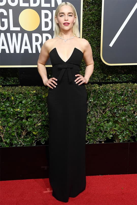 2018 第75 屆金球獎 女星們發起Time's up 運動 以全黑造型現身紅地毯聲援性侵受害者