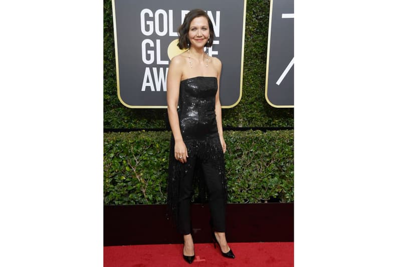 女星們穿著全黑褲款出席第 75 屆金球獎