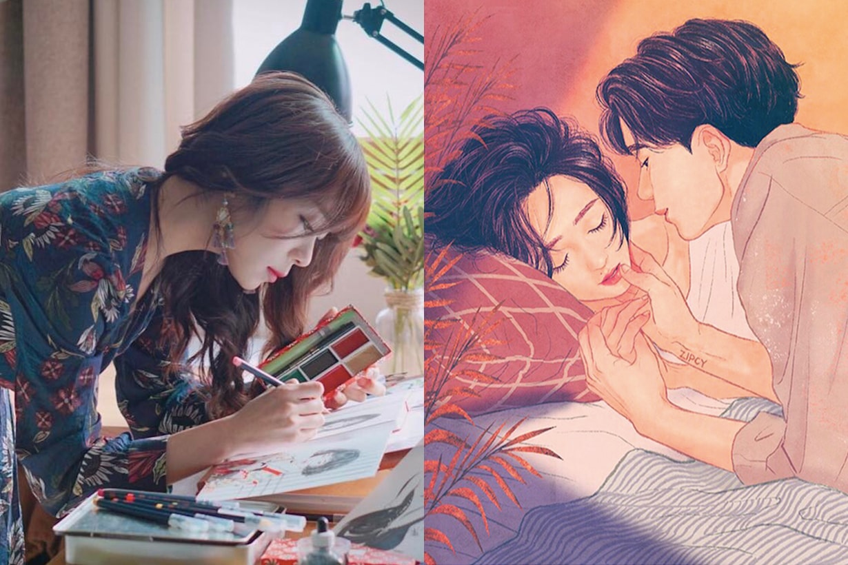 認識 IG 人氣韓國插畫師 Zipcy 畫出女生充滿遐想的情侶日常