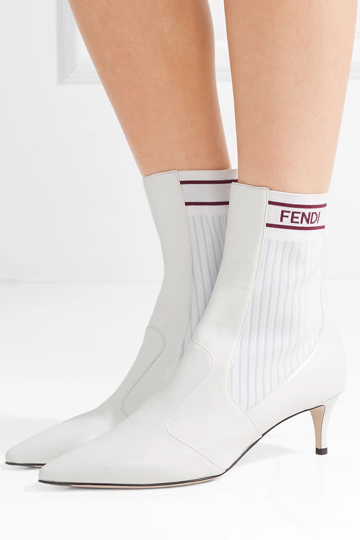 Fendi 全白色 裸粉色 Rockoko Boots 斷碼