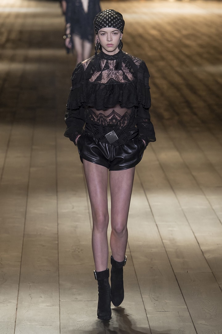 Saint Laurent 2018 秋冬系列性感超短剪裁