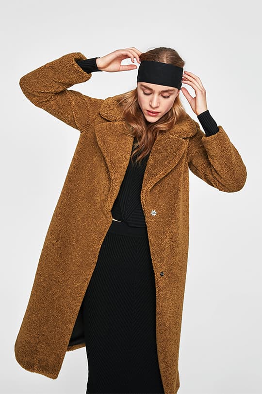 價錢親民的長絨褸 ZARA Mango Bershka Topshop