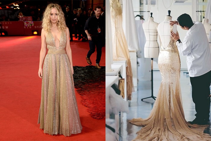 Jennifer Lawrence 的 Dior 禮服做工有多複雜?光從布料的處理便讓你大開眼界!