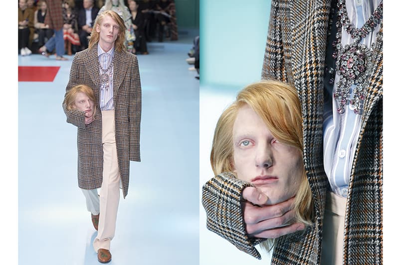 Gucci 2018 秋冬 米蘭時裝周天橋上模特兒人頭原來是源於基督教的 Cephalophore