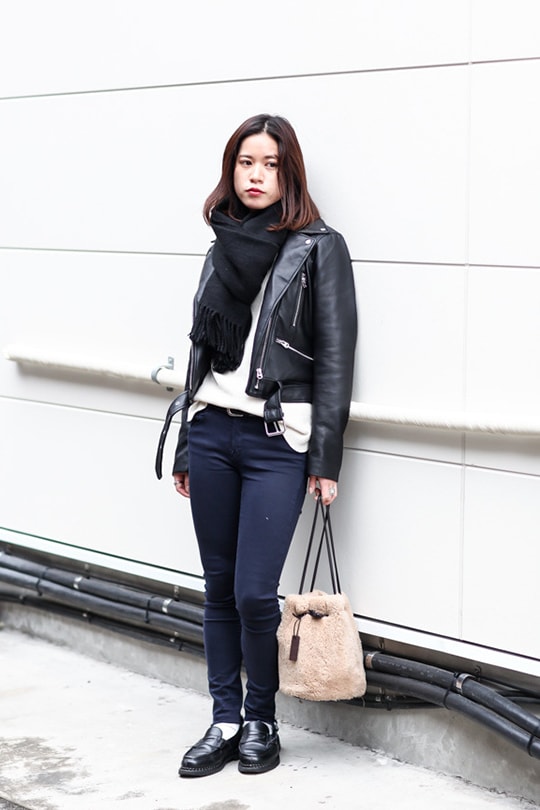 日本女生冬日穿搭街拍