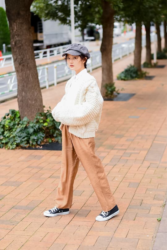 日本女生冬日穿搭街拍