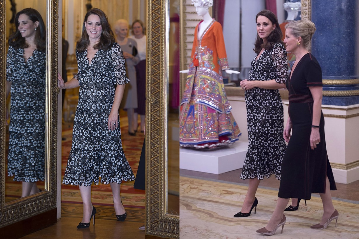 當英國兩大時尚代表碰面  凱特王妃的這身孕婦造型  應該連 Anna Wintour 也讚好吧