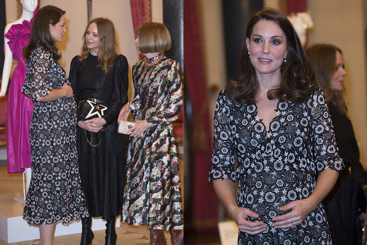 當英國兩大時尚代表碰面  凱特王妃的這身孕婦造型  應該連 Anna Wintour 也讚好吧