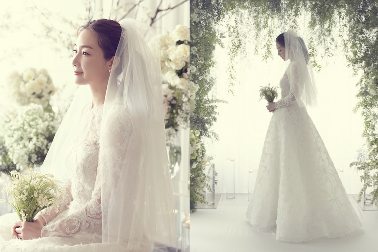 崔智友Choi Ji Woo宣布閃婚 絕美婚紗照首度曝光 牽手老公深情對望好幸福