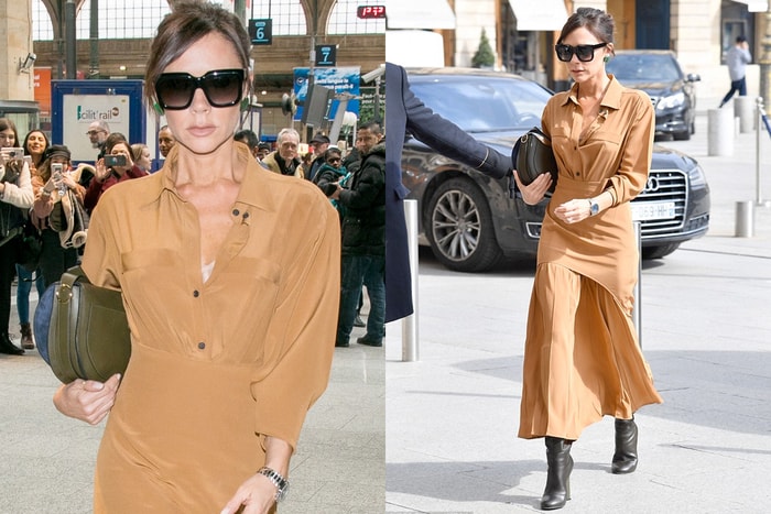 不愧是 Victoria Beckham,半月手袋除了肩背還有這種時髦拿法!