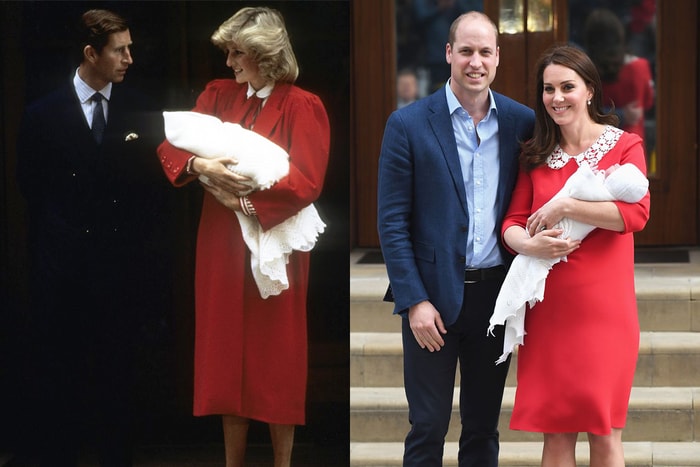 凱特王妃產後身穿的紅色長裙﹐原來跟已故戴妃有關！