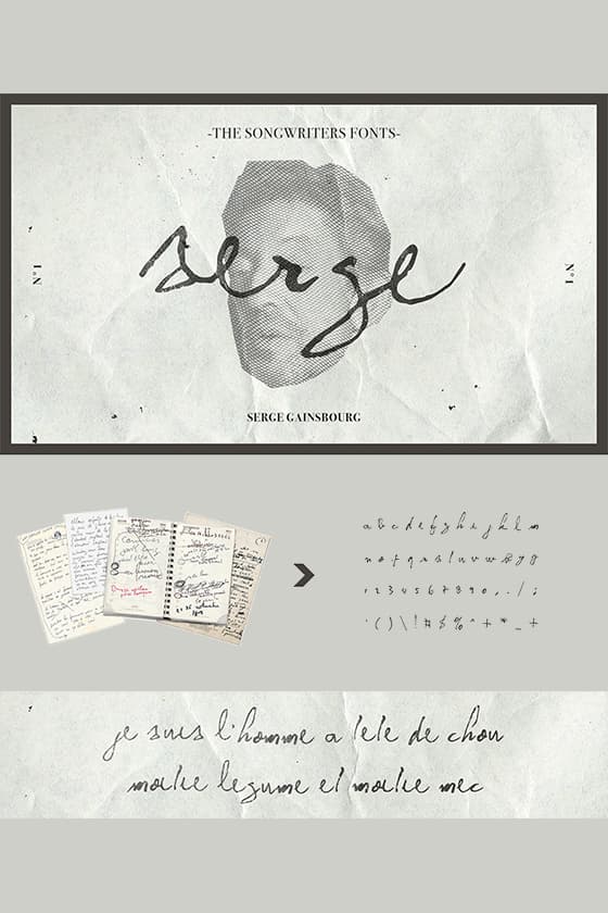 Songwriters Fonts 屬於 5 位傳奇音樂人手寫字型