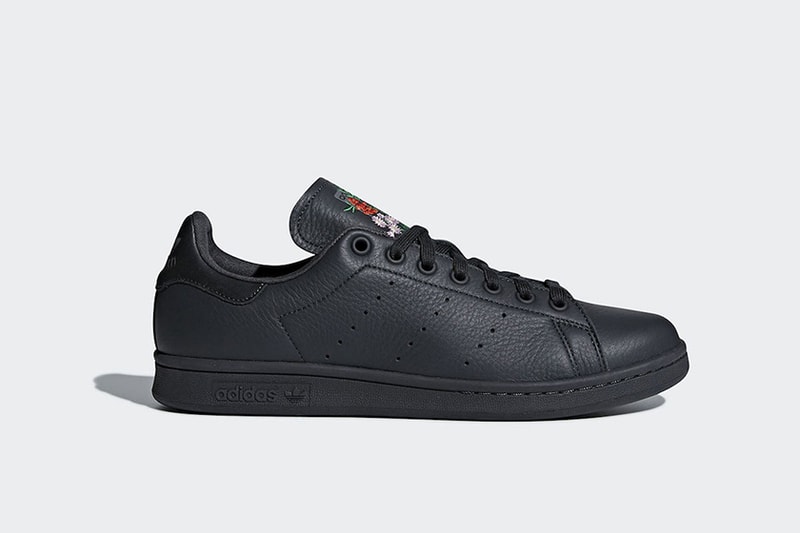Adidas Originals 黑色花卉刺繡版 Stan Smith