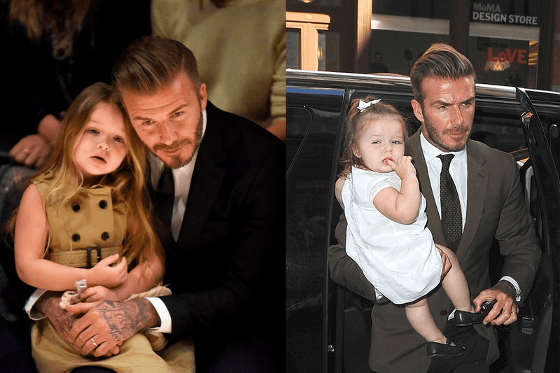 David Beckham and Harper Beckham