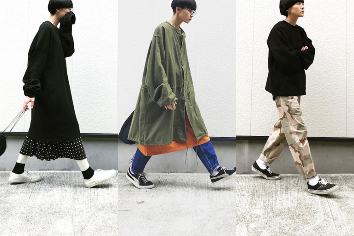 japanese mother of 3 sons wears unisex style