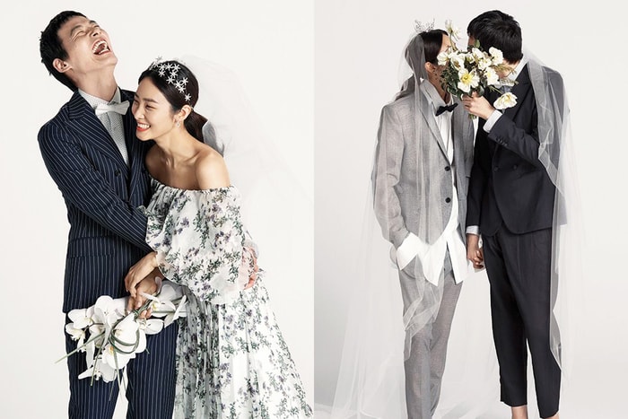 讓韓國這對潮模情侶示範，如何沒有背景道具都能拍出最時尚又親切的婚紗照！