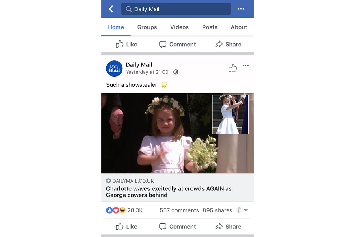 dailymail described prince george cowering in royal wedding which made people annoyed