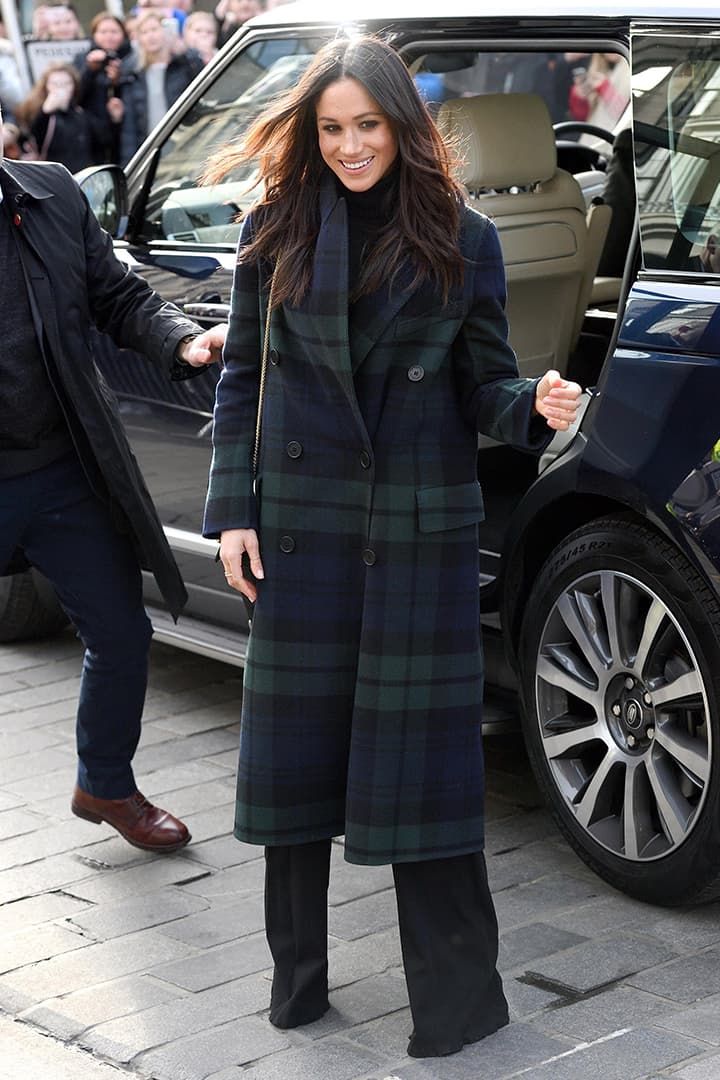 Meghan Markle Burberry Tartan Coat