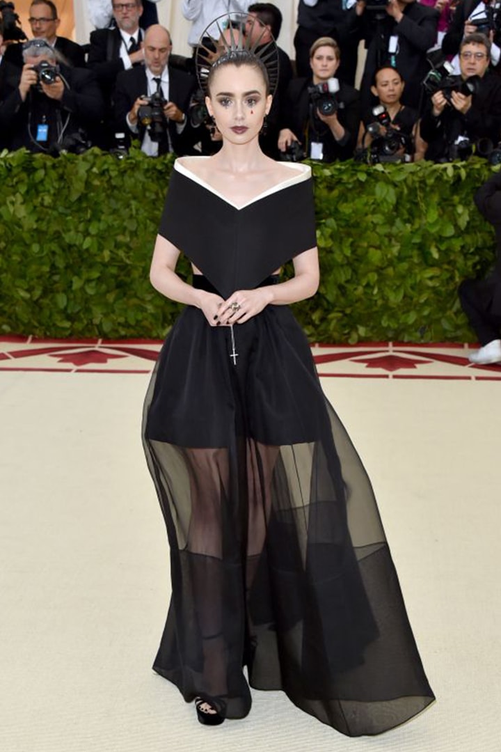 Lily Collins in Givenchy Met Gala 2018