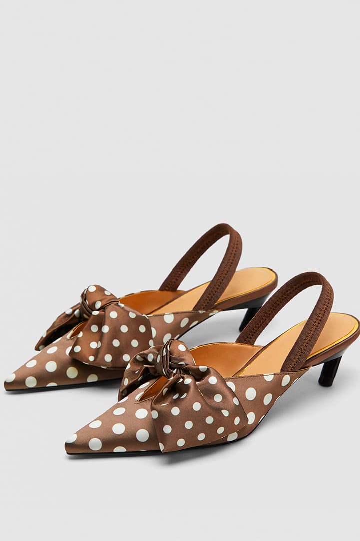 ZARA polka-dot-bow-slingback