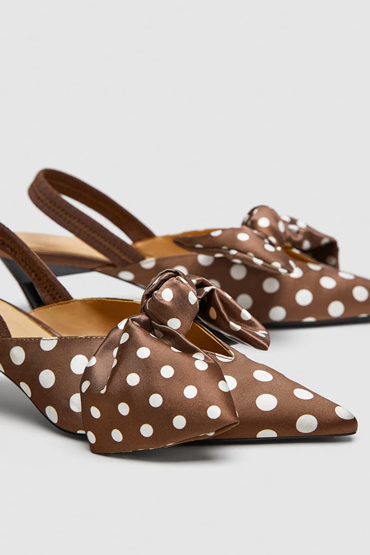 ZARA polka-dot-bow-slingback
