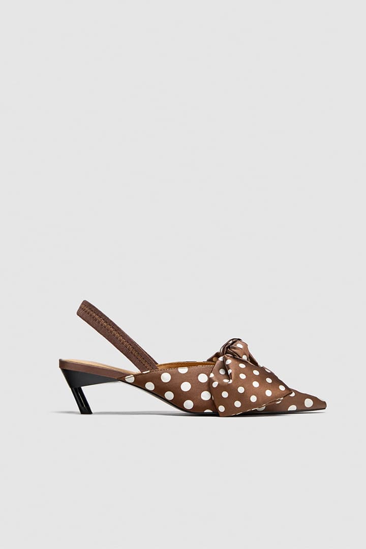 ZARA polka-dot-bow-slingback