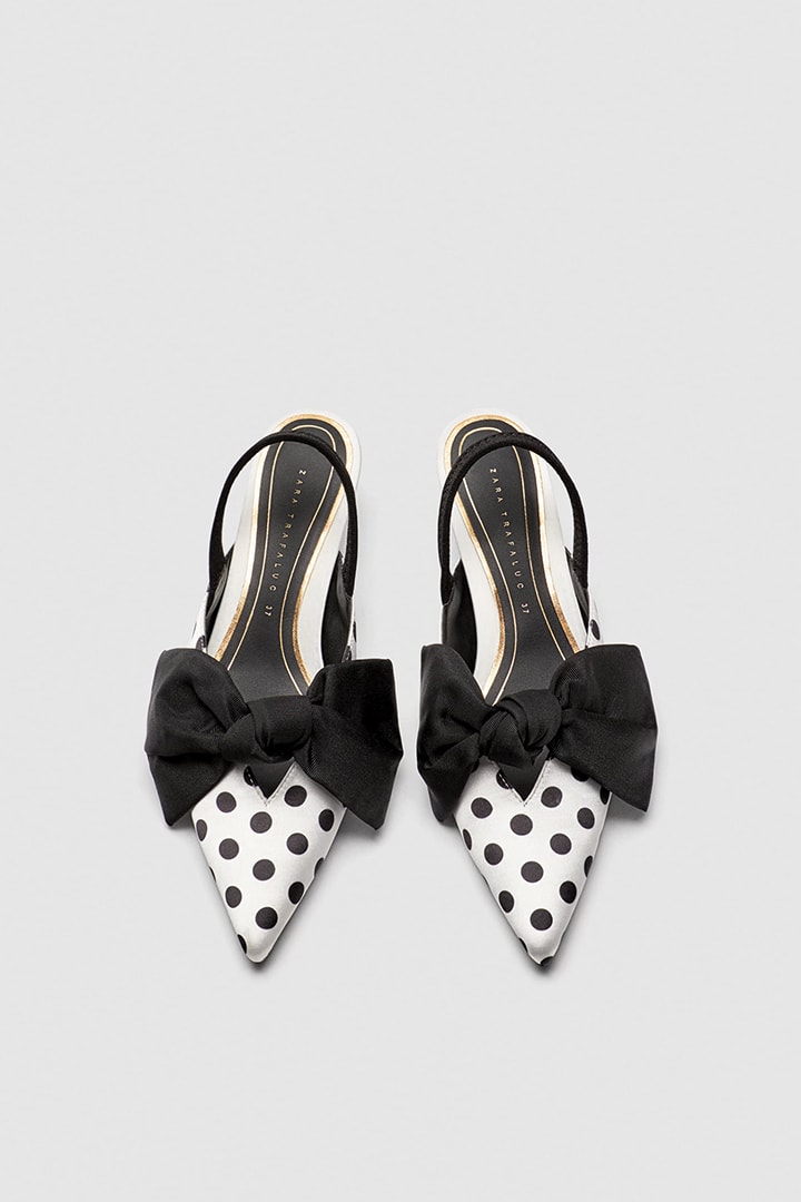 ZARA polka-dot-bow-slingback