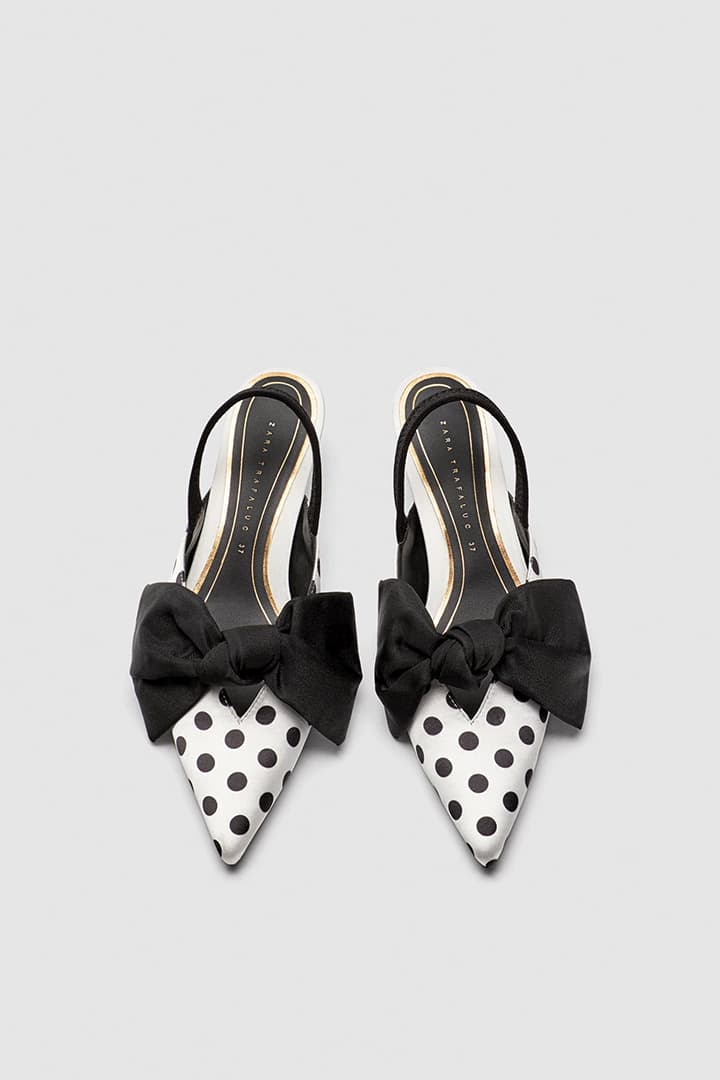 ZARA polka-dot-bow-slingback