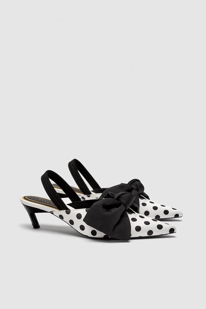 ZARA polka-dot-bow-slingback