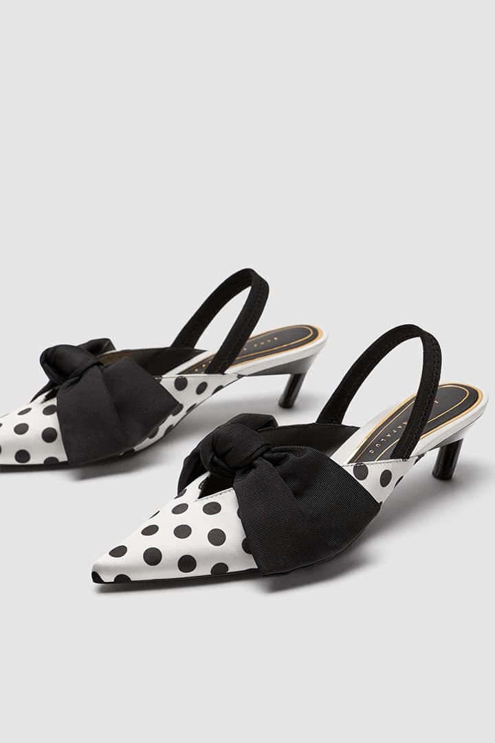 ZARA polka-dot-bow-slingback