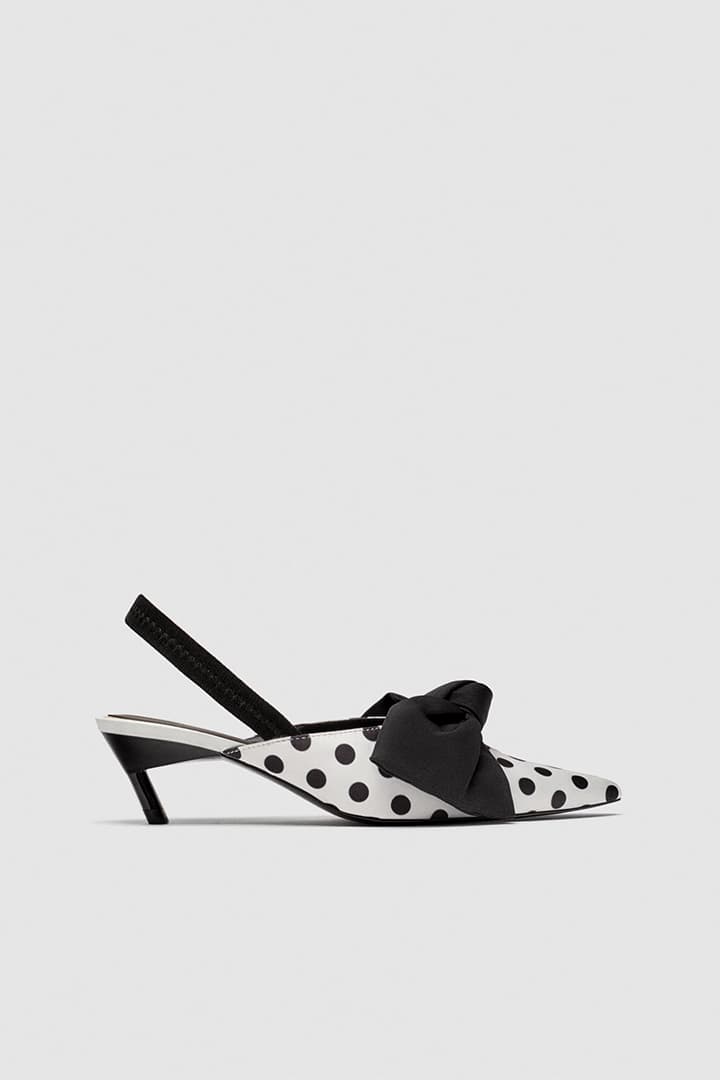 ZARA polka-dot-bow-slingback